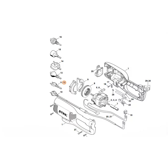 STIHL  Przewód przyłącza zasilania Ameryka Południowa 4809 440 2000